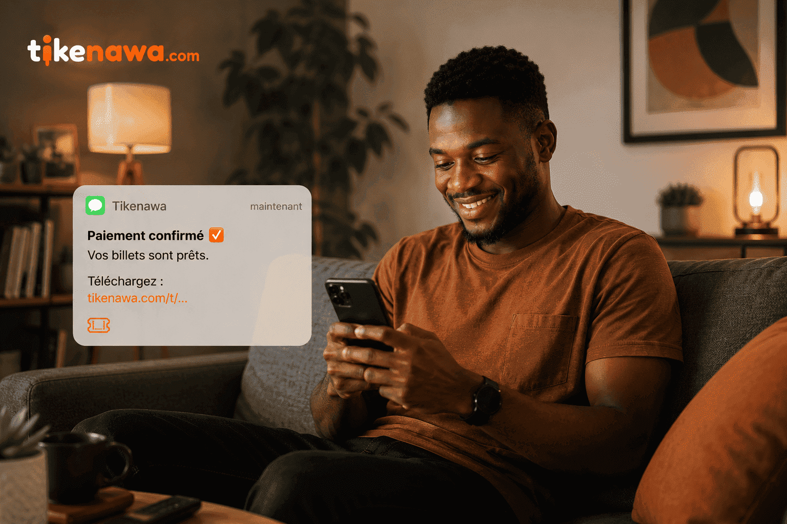 Vos invités reçoivent leur billet numérique par SMS